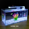 Bể cá mini 40x20x20cm Nhiều Mẫu Để Bàn Đẹp Phù Hợp Nuôi Cá Cảnh Nhỏ