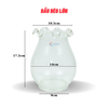 Chậu thủy tinh mini hình bầu bèo bụng 14cm cao 18cm trồng cây nuôi cá thủy canh