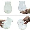 Chậu thủy tinh mini hình bầu bụng 14cm cao 17cm trồng cây nuôi cá thủy canh