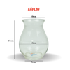 Chậu thủy tinh mini hình bầu bụng 14cm cao 17cm trồng cây nuôi cá thủy canh