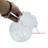 Chậu thủy tinh mini hình bầu bèo bụng 14cm cao 18cm trồng cây nuôi cá thủy canh