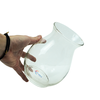 Chậu thủy tinh mini hình bầu bụng 14cm cao 17cm trồng cây nuôi cá thủy canh