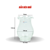 Chậu thủy tinh mini hình bầu bèo bụng 10cm cao 14cm trồng cây nuôi cá thủy canh