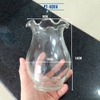 Chậu thủy tinh mini hình bầu bèo bụng 10cm cao 14cm trồng cây nuôi cá thủy canh