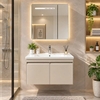 Bộ tủ chậu lavabo, tủ gương phòng tắm TC 009-80