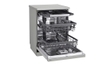Máy rửa bát LG Quadwash TrueSteam™ màu bạc ghi sáng LDT14SVA4