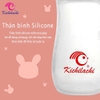 Bình silicone mềm kèm đầu thìa ăn dặm cho bé 125ml Kichi