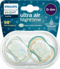 Ty ngậm Philips Avent dạ quang cho bé 0-6M (SCF376/18, vỉ đôi)