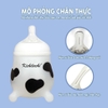 Bình sữa cho bé silicon Kichilachi hình bò sữa 180ML
