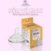 úm Ti Bình Bò Sữa Kichilachi Cổ Rộng 100% Silicone Cao Cấp, Siêu Mềm