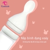 Bình silicone mềm kèm đầu thìa ăn dặm cho bé 125ml Kichi