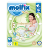 Bỉm tã dán Molfix thiên nhiên (Newborn,< 5kg, 70 miếng)
