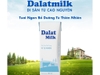 Dalatmilk vị tự nhiên 180ml