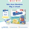 Sữa chua Montinis vị Chuối nhập Đức (vỉ - 55g x 4 hũ)