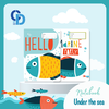 GB01 - Vở Under the sea Cá 4+5 ô ly 48tr, ĐL 100gsm