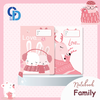 G055 - Family Hồng 5 ô ly 48tr, ĐL 100gsm