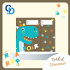 B11 - Vở Dinosaur Nâu Xanh 4 ô ly 48tr, ĐL 100gsm
