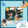 B04 - Vở Space Exploration Xanh đen 4 ô ly 48tr, ĐL 100gsm