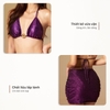 Bộ đồ bơi Violet kèm chân váy rút dây