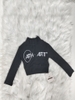 Áo Croptop Dài Cổ Khóa Kéo