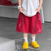 QN Jean Đỏ Loang Rách FS