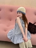 VD Xanh Xòe Hoa Ngực Peach