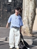 Áo Sơ Mi Ngắn Caro Xanh Dương PL