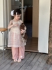 SD 2 Áo Kem+Quần Caro Cam YY