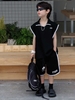 SET Ngắn Đen Viền Trắng FS