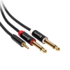 Dây Cáp Âm Thanh NMC AUDIO NMC C233 (1 đầu 3.5mm Stereo đực ra 2 đầu 6.35mm Mono đực)
