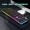 Bàn phím máy tính gaming EGA K600 có dây full size phím giả cơ nút tròn LED RGB phù hợp dân văn phòng và game thủ