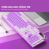 Bàn phím máy tính gaming EGA K600 có dây full size phím giả cơ nút tròn LED RGB phù hợp dân văn phòng và game thủ