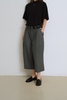 Grey Wide Cropped Trousers