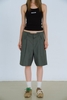 Black Pleated Bermuda Short
