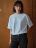 IcyBlue Cotton Twill Slub Shirt Logo Embroidered