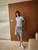 Black Cotton Twill Slub Babytee