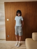 White Cotton Twill Slub Babytee
