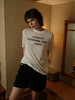 Black Twill Silk Numero Tshirt