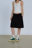 Black Pleated Bermuda Short