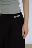Black Wide Cropped Trousers