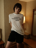 Black Twill Silk Numero Tshirt