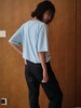 IcyBlue Cotton Twill Slub Shirt Logo Embroidered