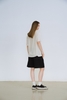 White Knee-Length Wide Denim Shorts