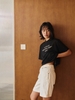 Black Twill Silk Numero Tshirt
