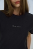 Dark Blue Cotton Twill Slub Baby Tee