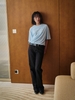 IcyBlue Cotton Twill Slub Shirt Logo Embroidered