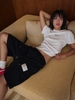 White Cotton Twill Slub Babytee