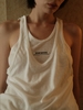 Twill Silk Raw Tanktop