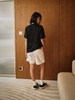 Black Twill Silk Numero Tshirt