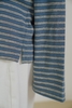 Dusty Blue Striped Long Sleeves T-Shirt